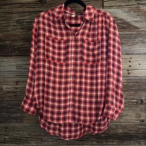 Anthropologie Pilcro Relaxed Button Front Shirt
